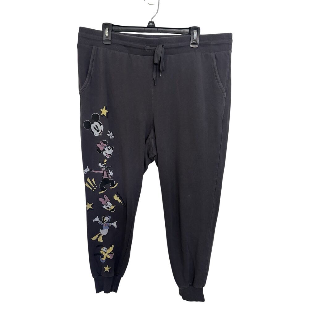 Torrid Mickey & Friends Gray Jogger Sweatpants 1X Minnie Pluto Goofy Donald